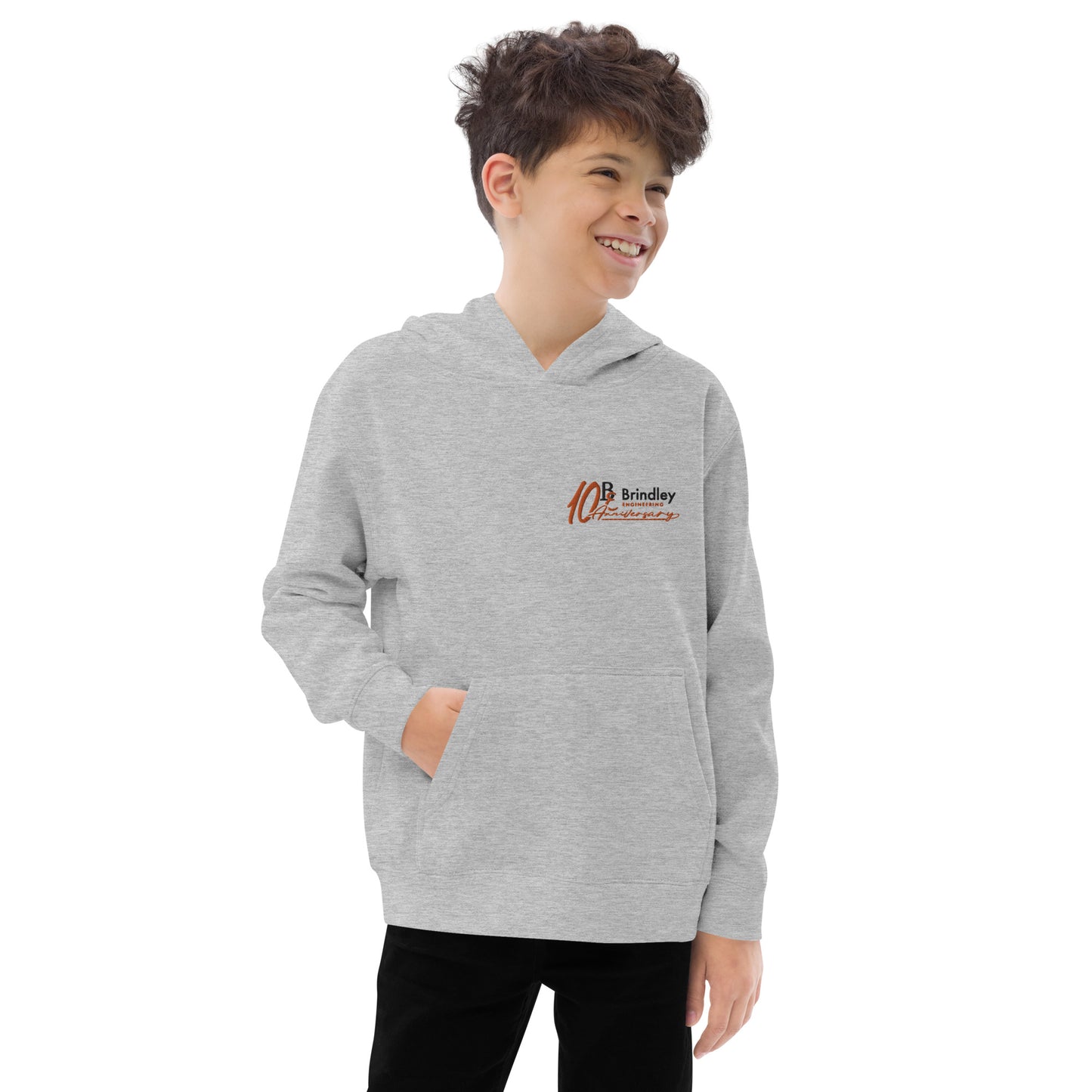 Kids fleece hoodie - Brindley Engineering