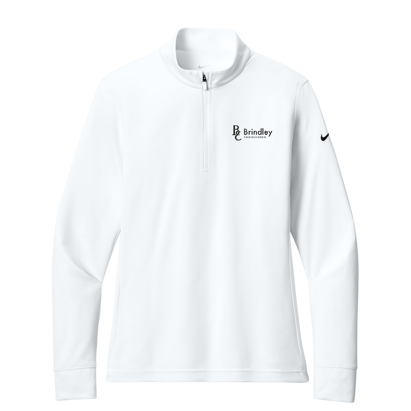 Nike Women's Essential 1/2-Zip Cover-Up - Black & White — White